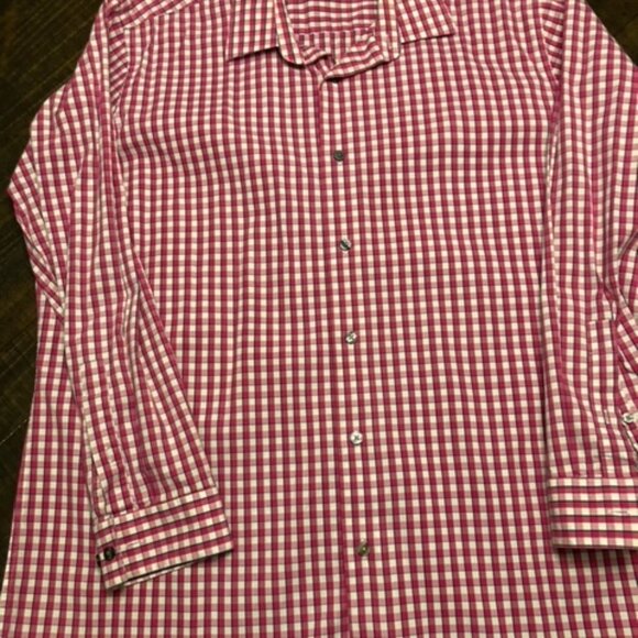Apt. 9 Men Plaid Shirt Stretch Slim Fit - Picture 5 of 5